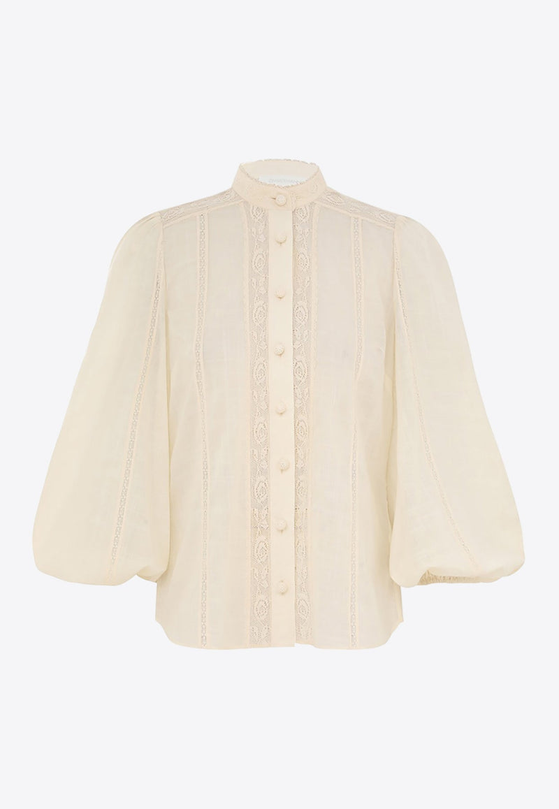 Halliday Lace-Trimmed Blouse