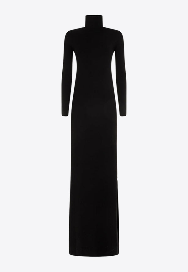 Turtleneck Wool Maxi Dress