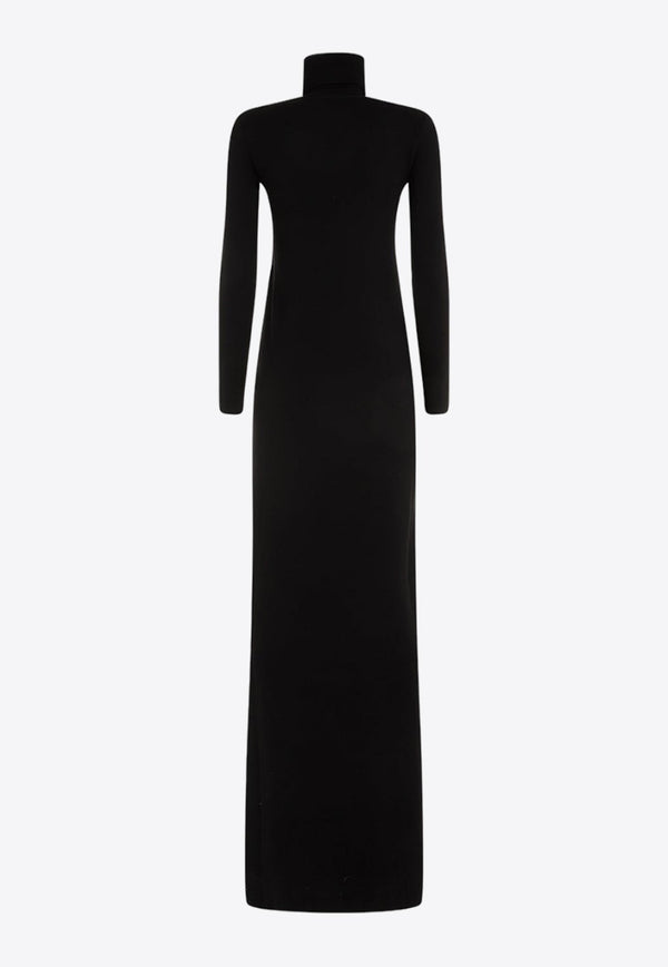 Turtleneck Wool Maxi Dress