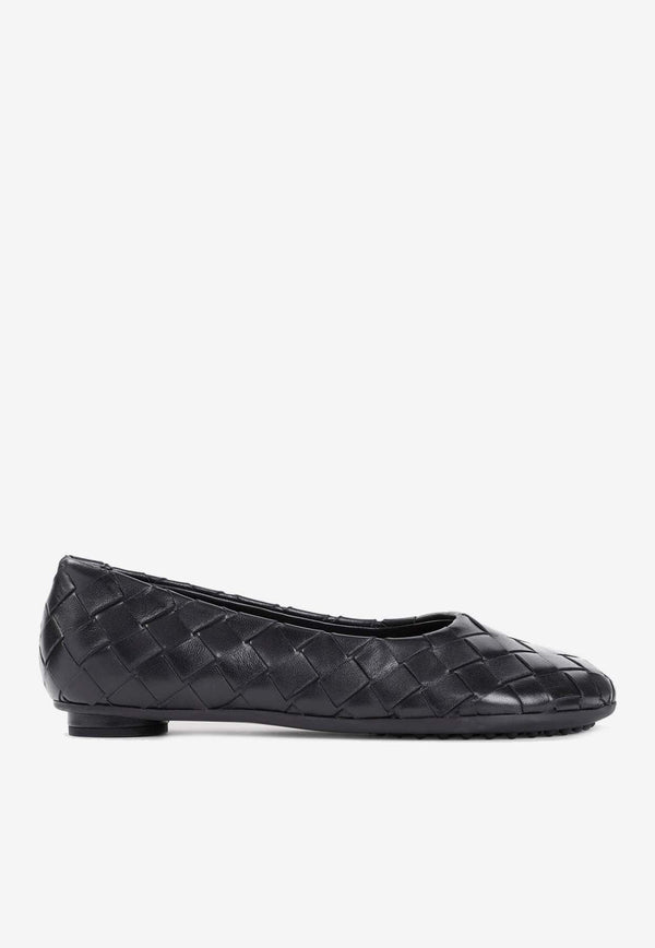 Intrecciato Leather Ballet Flats