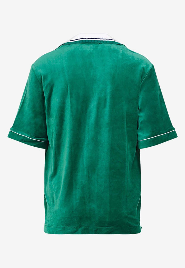 Short-Sleeved Velour Shirt