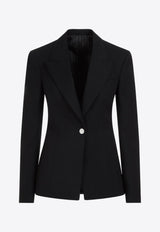 Glen Single-Breasted Wool Blazer