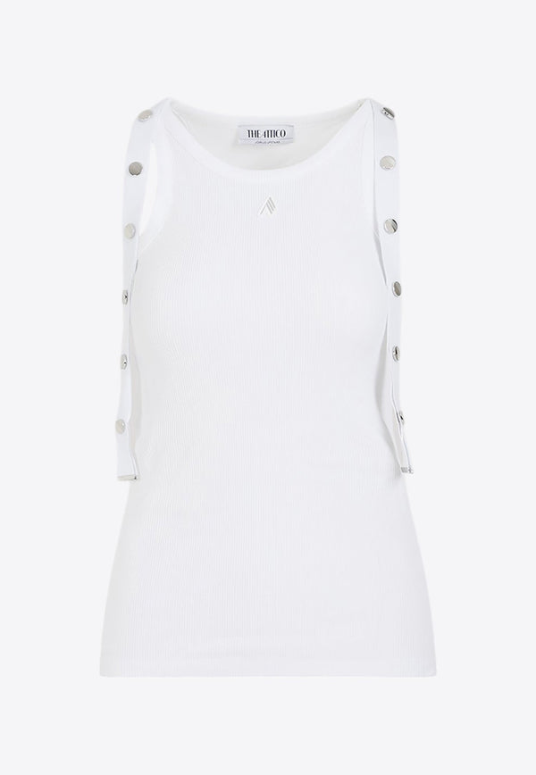 Logo Appliqué Ribbed Tank Top