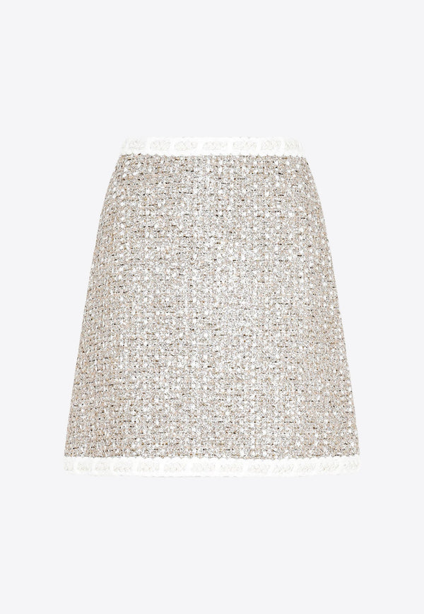 Tweed A-line Mini Skirt