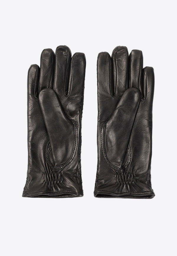 Intrecciato Leather Gloves