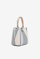 Small McGraw Colorblocked Bucket Bag in Grained Leather