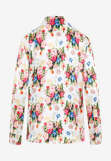 Floral Print Long-Sleeved Shirt