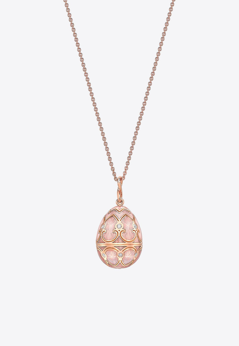 Heritage Egg Pendant Necklace in 18-karat Rose Gold