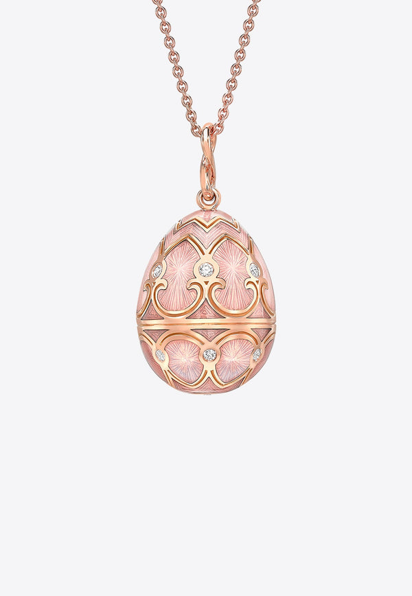 Heritage Egg Pendant Necklace in 18-karat Rose Gold
