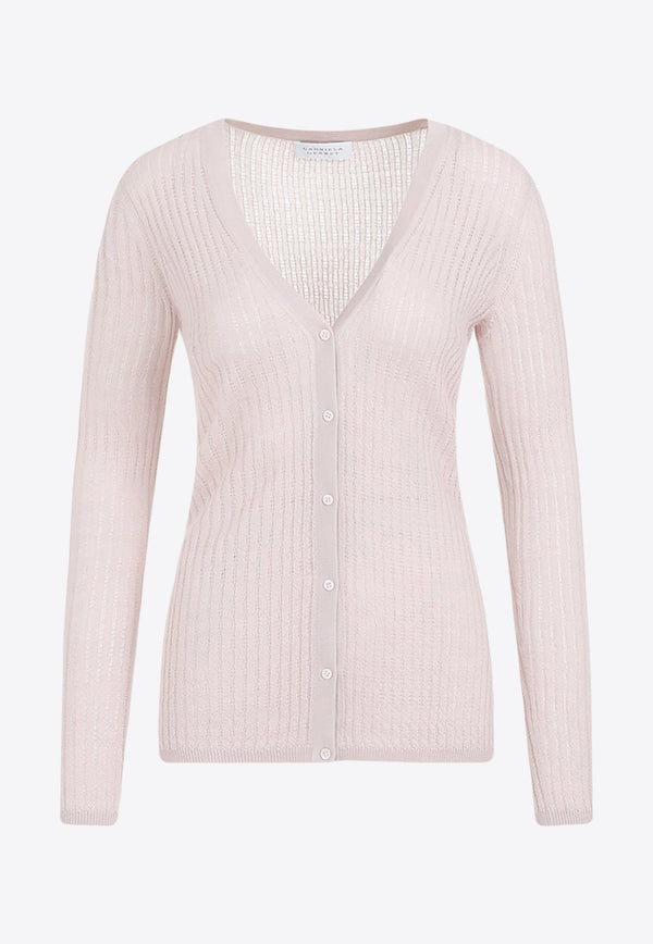Emma Pointelle Cashmere and Silk Cardigan