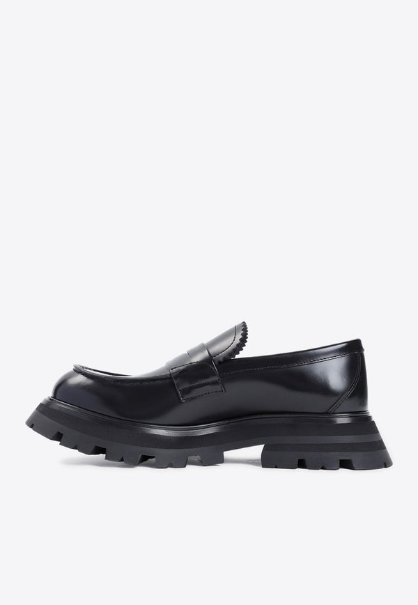 Chunky Leather Penny Loafers