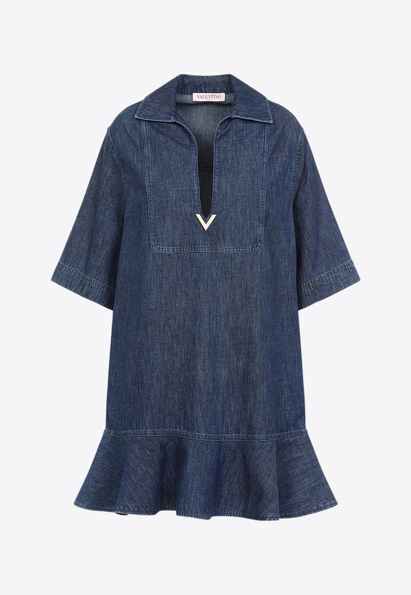 Chambray Denim Mini Dress