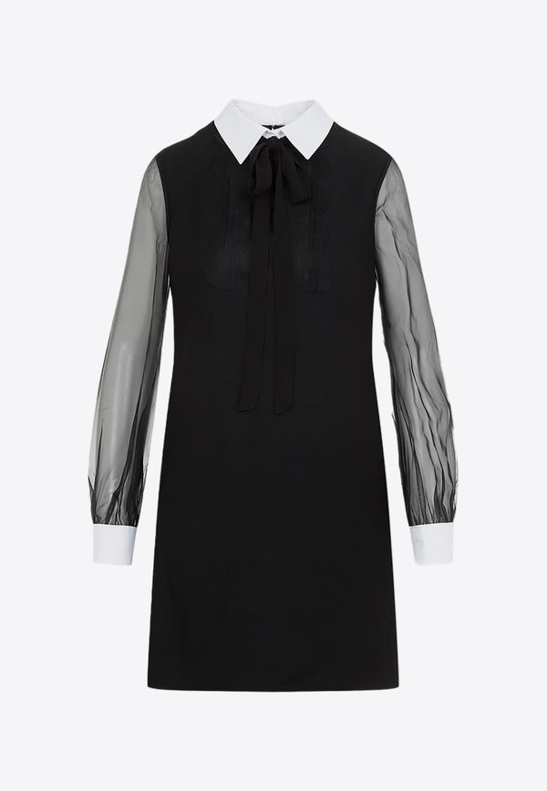 Crepe Couture Mini Shirt Dress