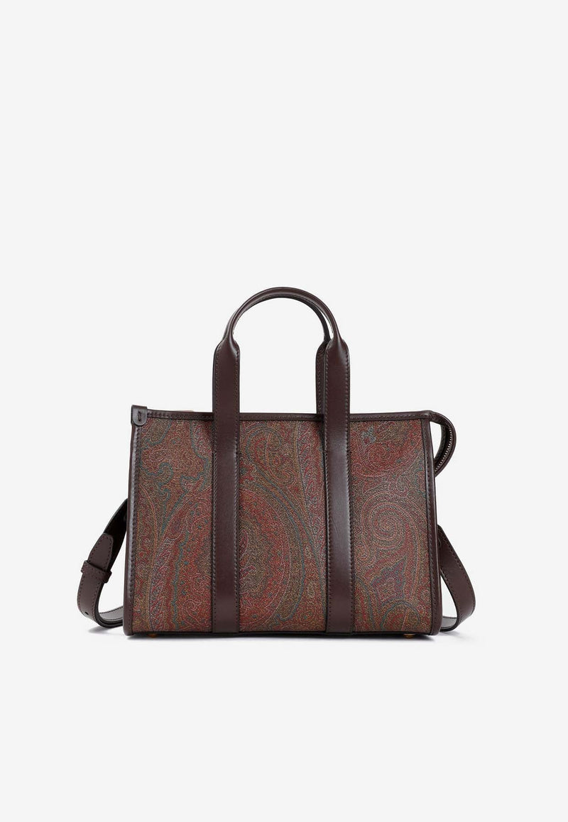 Small Paisley Jacquard Top Handle Bag