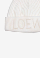 Embroidered Logo Wool Beanie