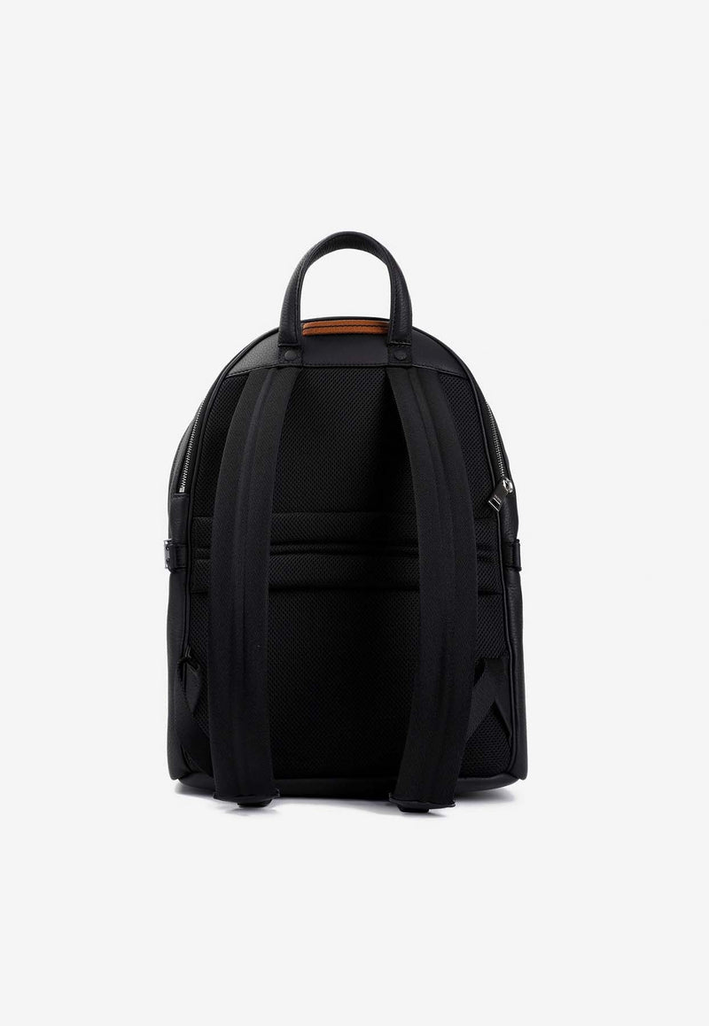 Grained Leather Backpack