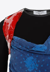 Regenerated Silk Scarves Draped Top