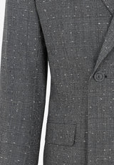 Prince of Wales Double-Breasted Blazer in Wool