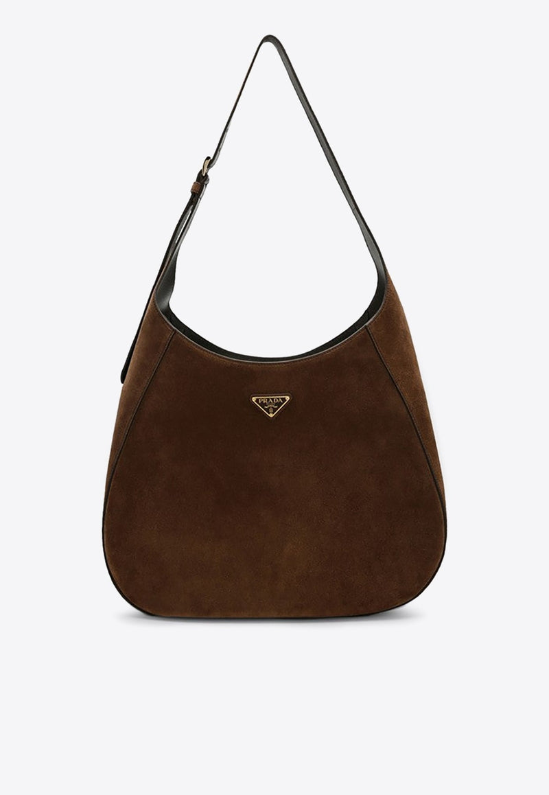 Large Suede Shoulder Bag