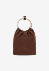 Mini Suede Top Handle Bag