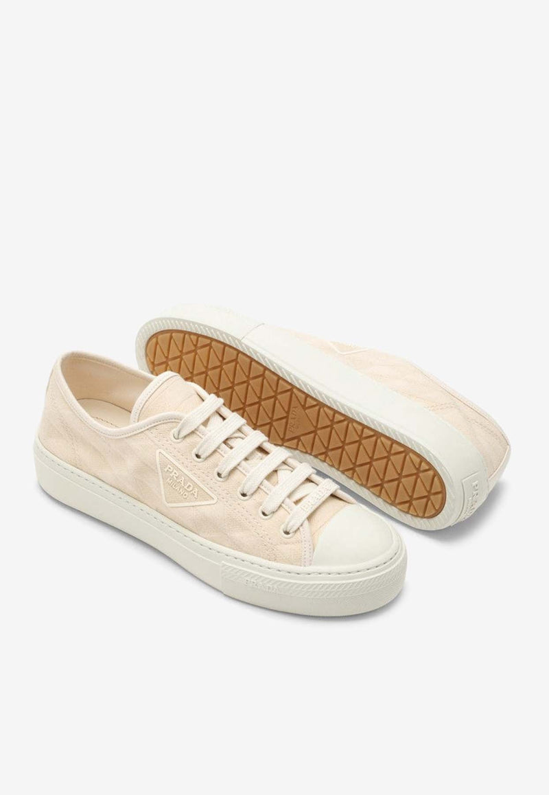 Triangle Logo Low-Top Sneakers