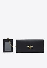 Saffiano Leather Logo Wallet