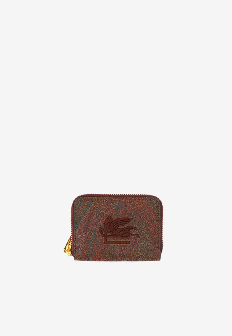 Paisley Jacquard Zip Wallet