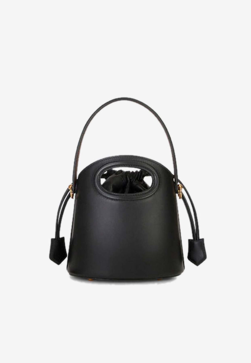 Mini Saturno Leather Bucket Bag
