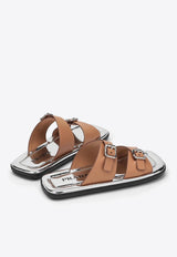 Logo Leather Sandals