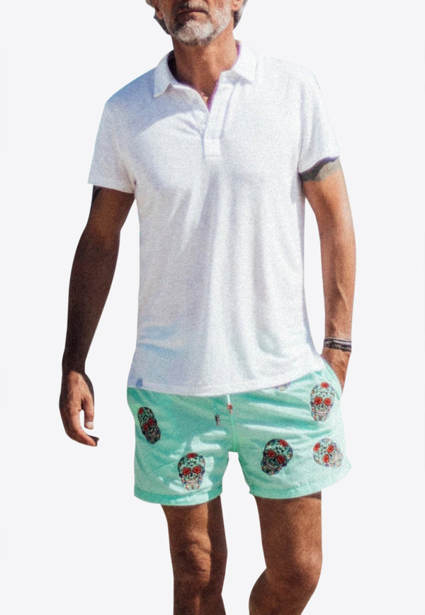 Mexican Head Embroidery Swim Shorts