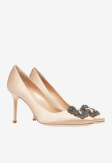 Hangisi 90 Satin Pumps with FMC Crystal Buckle