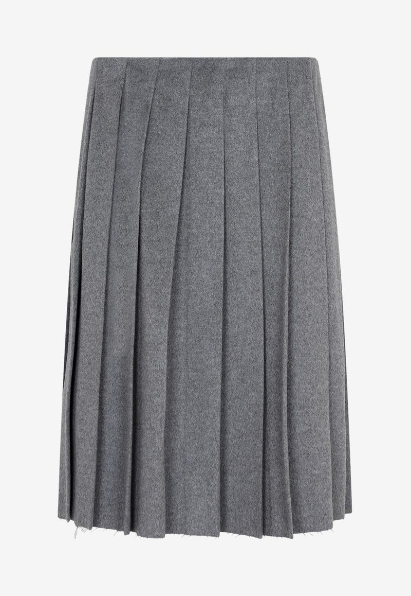 Wool Pleated Skirt