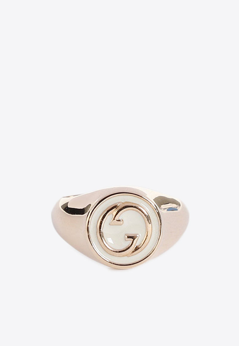 Interlocking G Enamel Ring