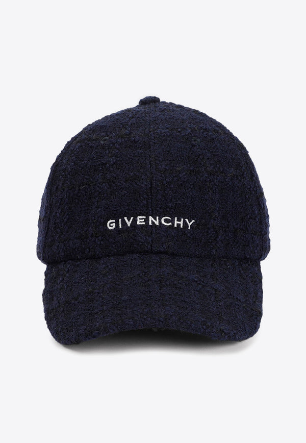 Logo-Embroidered Boucle Cap