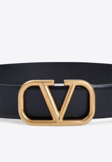 VLogo Signature Leather Buckle Belt