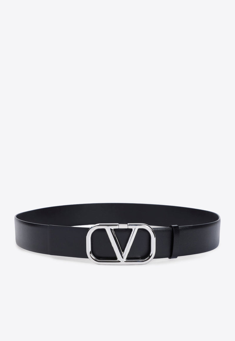 VLogo Signature Leather Buckle Belt