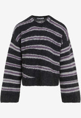 Mohair-Blend Striped Sweater