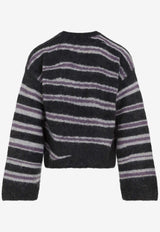 Mohair-Blend Striped Sweater