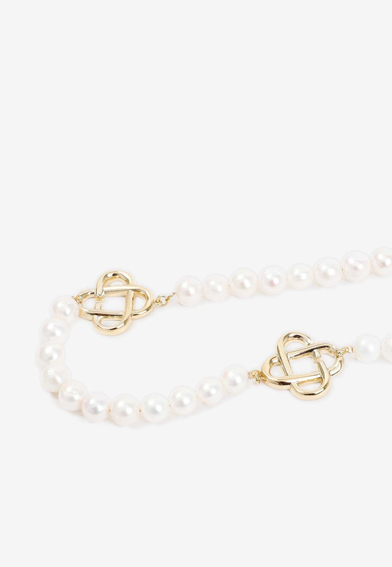 Pearl Logo Necklace