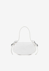 Small Orb Crackled Leather Shoulder Bag