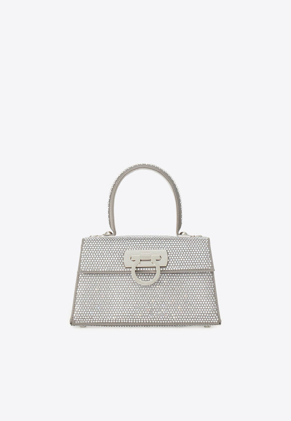 Iconic Crystal-Embellished Top Handle Bag