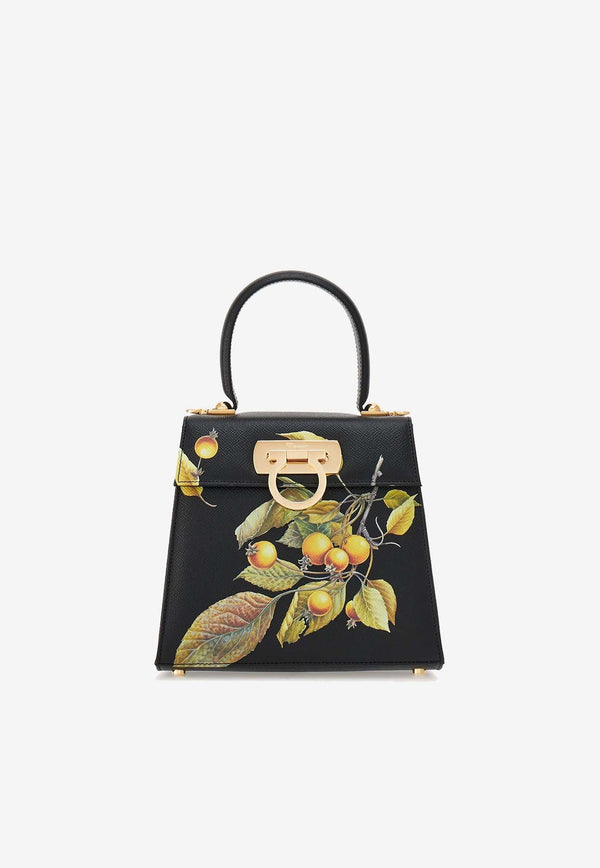 Small Iconic Heritage-Print Top Handle Bag