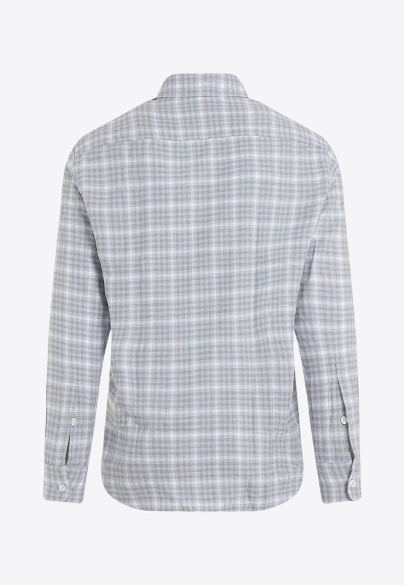 Checked Long-Sleeved Shirt