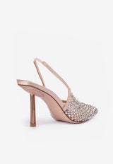 Gilda 80 Crystal-Embellished Slingback Pumps