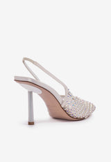 Gilda 80 Crystal-Embellished Slingback Pumps