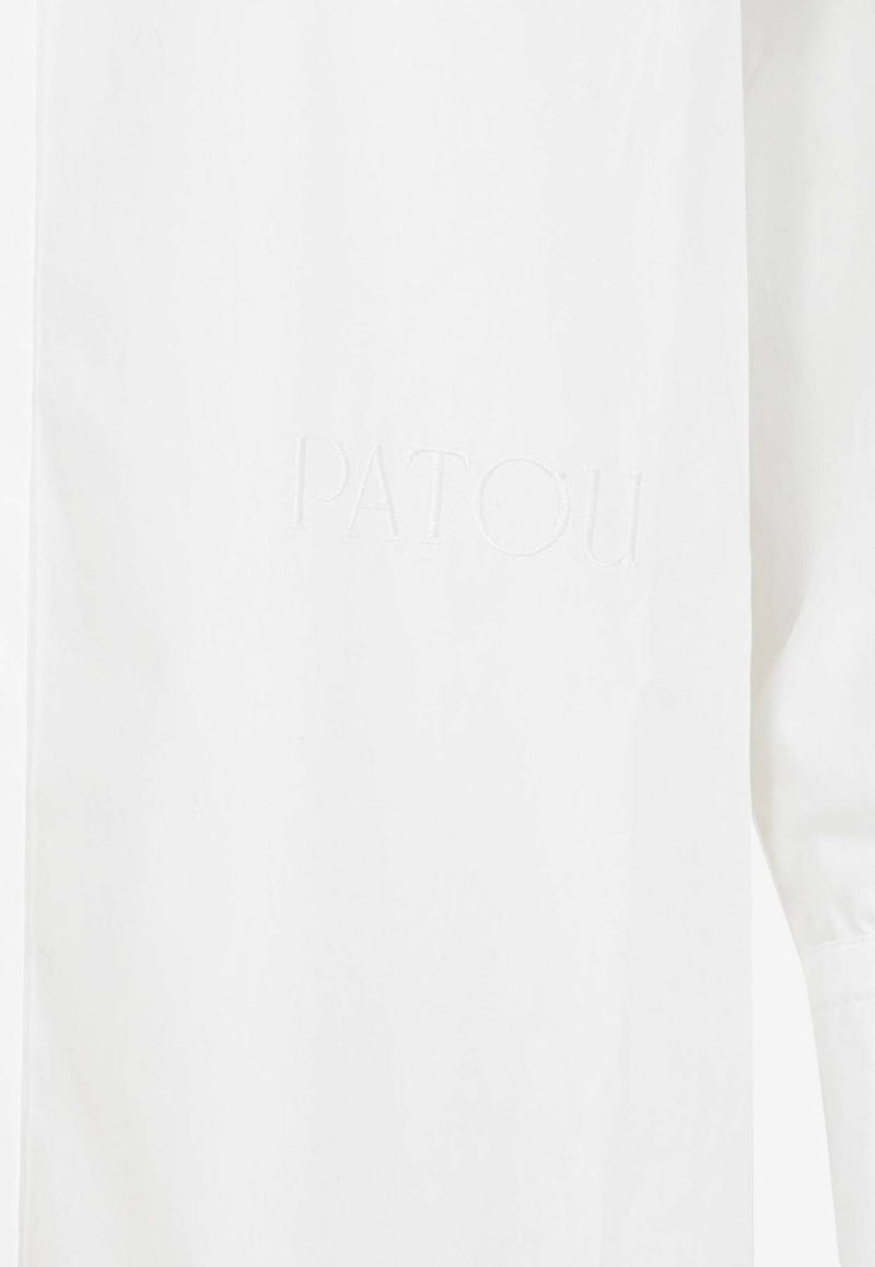 Logo-Embroidered Mini Shirt Dress