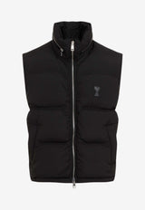 Logo Zip-Up Down Vest