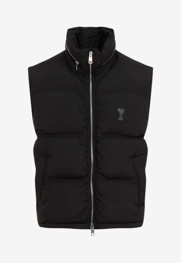 Logo Zip-Up Down Vest