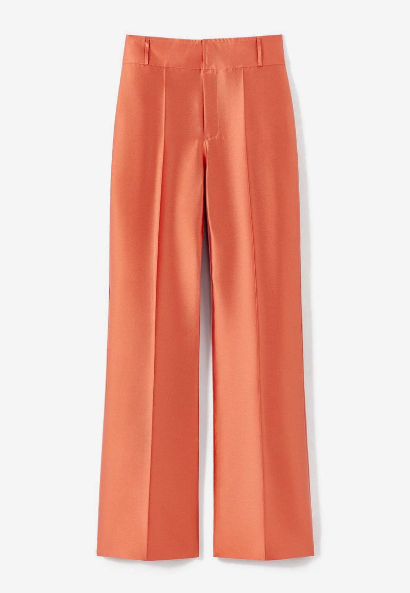 Flared Tailored Satin Pants