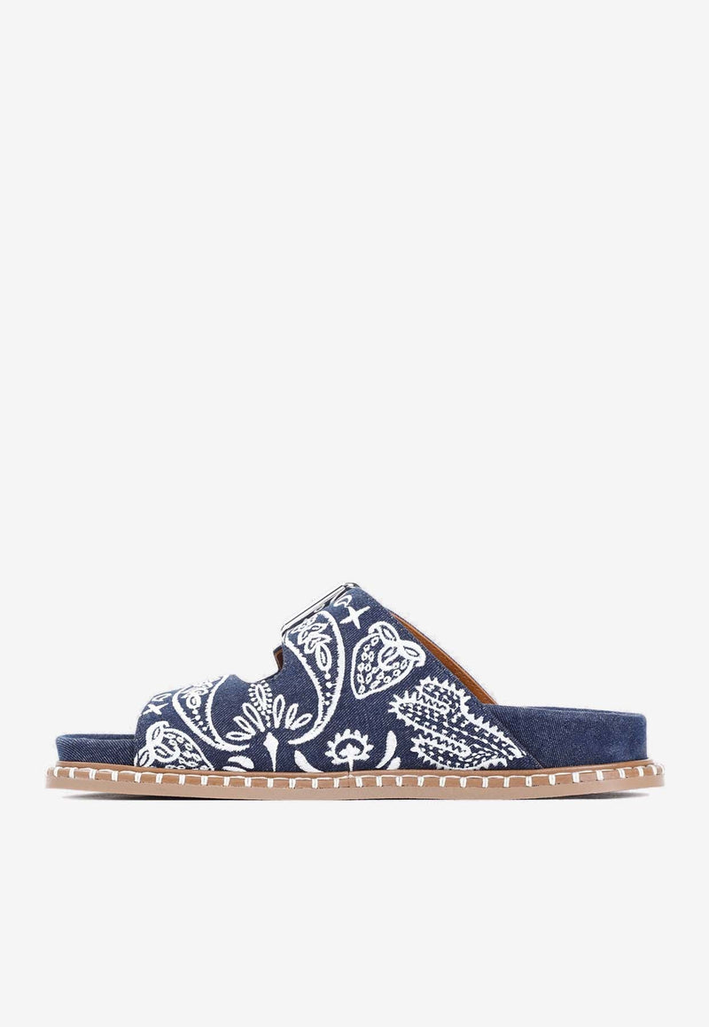 Rebecca Denim Flat Sandals